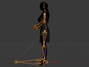 Woman in a Dress 01 3D Model