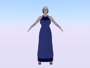 Woman in a Dress 02 3D Model