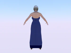 Woman in a Dress 02 3D Model