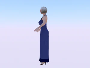 Woman in a Dress 02 3D Model