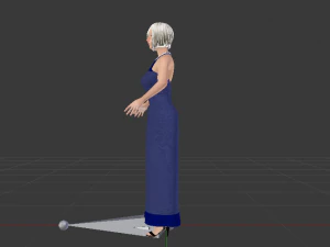 Woman in a Dress 02 3D Model