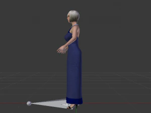Woman in a Dress 02 3D Model