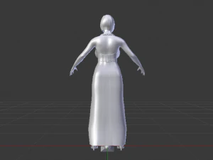 Woman in a Dress 02 3D Model