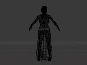 Woman in a Dress 02 3D Model