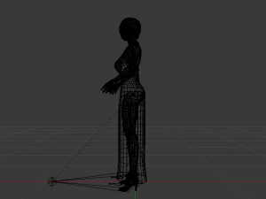 Woman in a Dress 02 3D Model