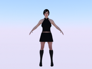 Woman in a Dress 03 3D Модель