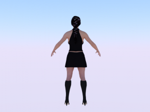 Woman in a Dress 03 3D Model