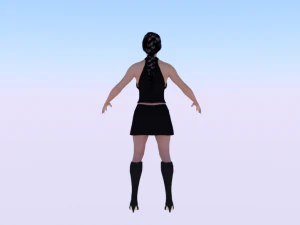 Woman in a Dress 03 3D Model