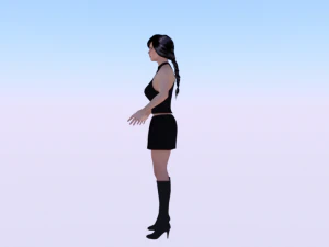 Woman in a Dress 03 3D Model