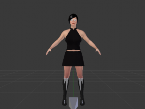 Woman in a Dress 03 3D Model