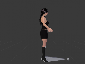Woman in a Dress 03 3D Model