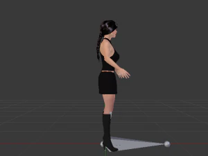 Woman in a Dress 03 3D Model