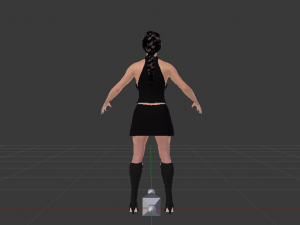 Woman in a Dress 03 3D Model