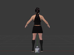 Woman in a Dress 03 3D Model