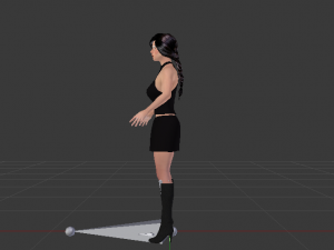 Woman in a Dress 03 3D Model