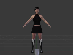 Woman in a Dress 03 3D Model