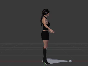 Woman in a Dress 03 3D Model