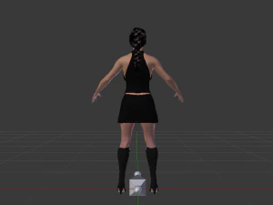 Woman in a Dress 03 3D Model