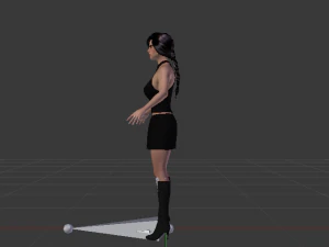 Woman in a Dress 03 3D Model