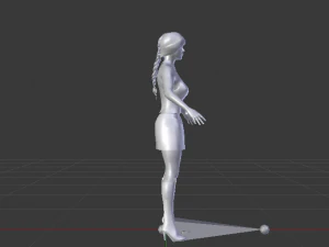 Woman in a Dress 03 3D Model