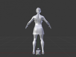 Woman in a Dress 03 3D Model
