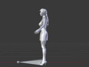 Woman in a Dress 03 3D Model