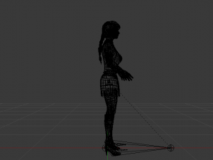 Woman in a Dress 03 3D Model