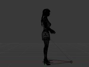 Woman in a Dress 03 3D Model