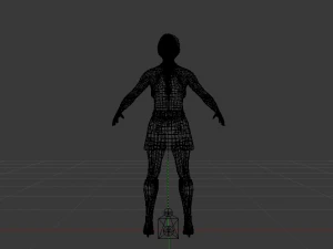 Woman in a Dress 03 3D Model