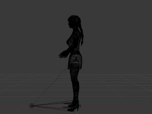 Woman in a Dress 03 3D Model