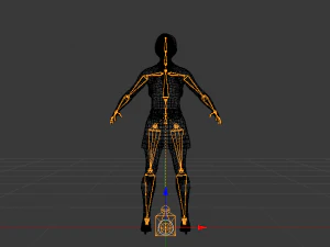 Woman in a Dress 03 3D Model