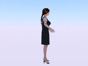 Woman in a Dress 04 3D Model