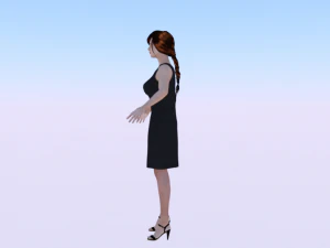 Woman in a Dress 04 3D Model