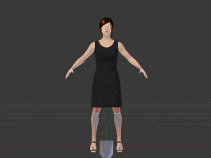 Woman in a Dress 04 3D Model