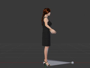 Woman in a Dress 04 3D Model