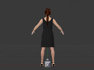 Woman in a Dress 04 3D Model
