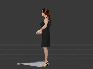Woman in a Dress 04 3D Model