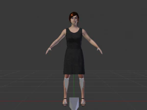 Woman in a Dress 04 3D Model