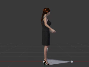 Woman in a Dress 04 3D Model