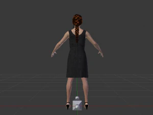 Woman in a Dress 04 3D Model