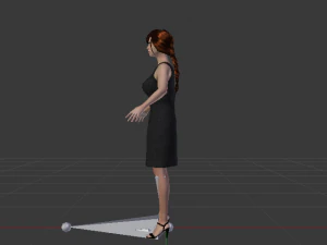 Woman in a Dress 04 3D Model