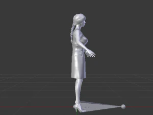 Woman in a Dress 04 3D Model
