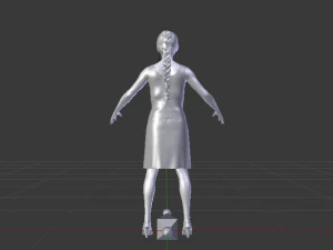 Woman in a Dress 04 3D Model