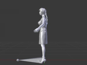Woman in a Dress 04 3D Model