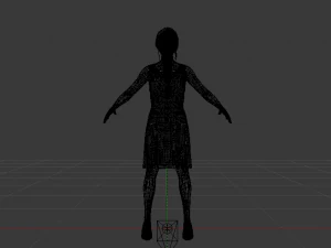 Woman in a Dress 04 3D Model
