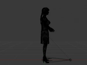 Woman in a Dress 04 3D Model