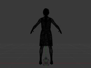 Woman in a Dress 04 3D Model
