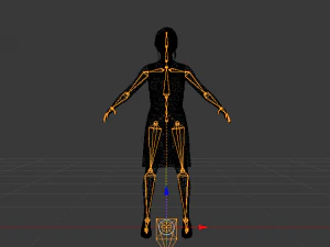 Woman in a Dress 04 3D Model