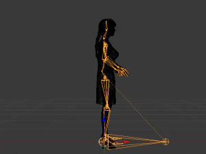 Woman in a Dress 04 3D Model