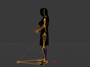 Woman in a Dress 04 3D Model